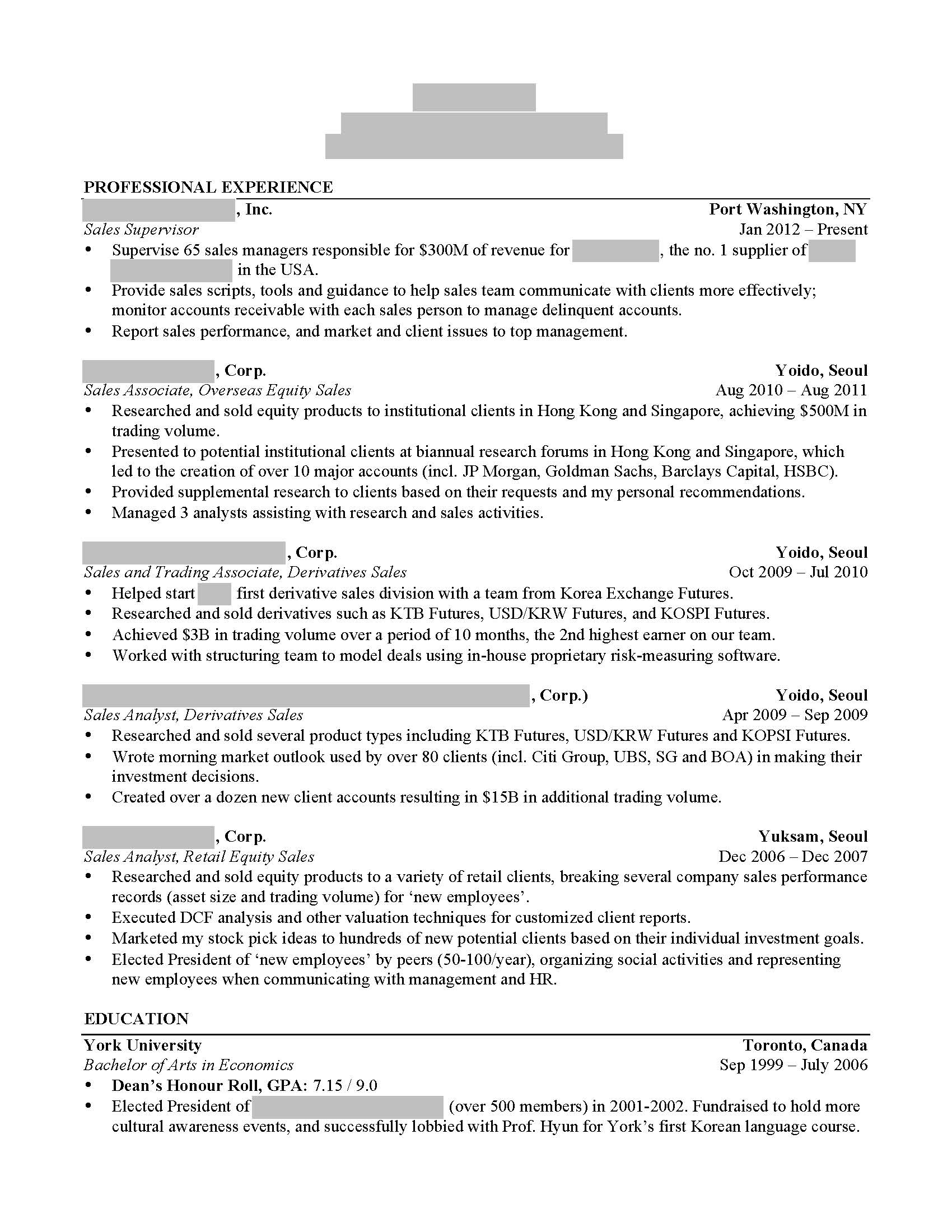 resume format  resume for mba interview